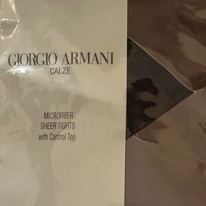 Giorgio Armani Black Microfiber Sheer Stockings/Tights  S/M NR
